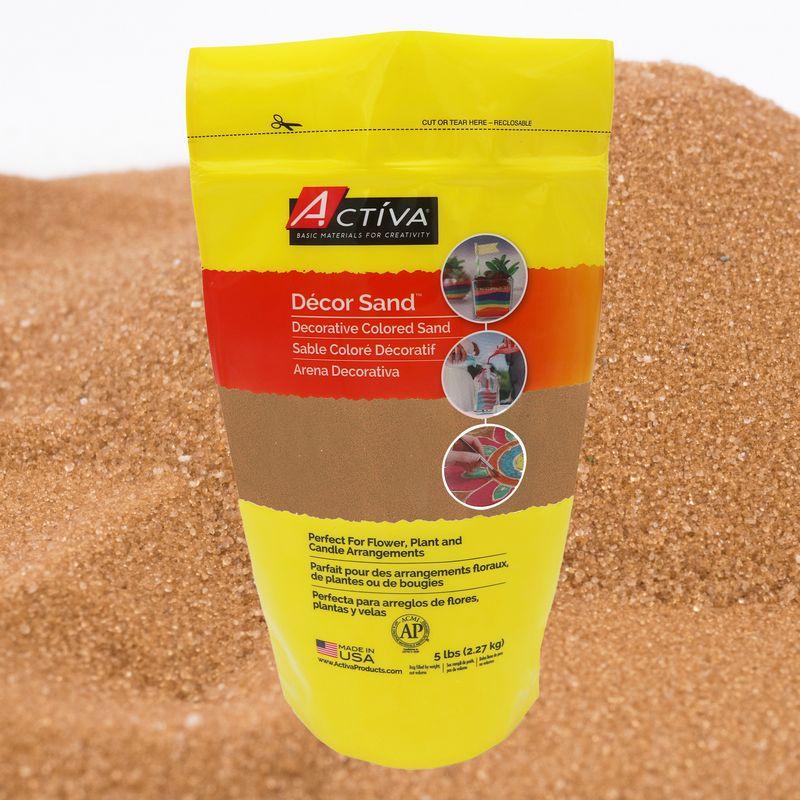 Décor Sand™ Decorative Colored Sand, Cocoa Brown, 5 lb (2.27 kg) Reclosable