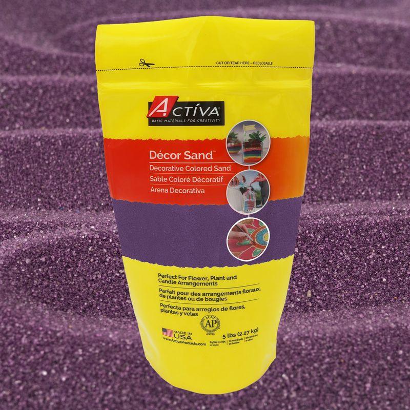 Décor Sand™ Decorative Colored Sand, Purple, 5 lb (2.27 kg) Reclosable