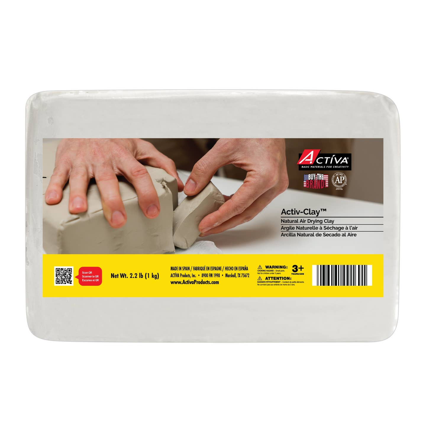 Activ-Clay - Air Dry - Bright White - 2.2 lb. (1 kg.)