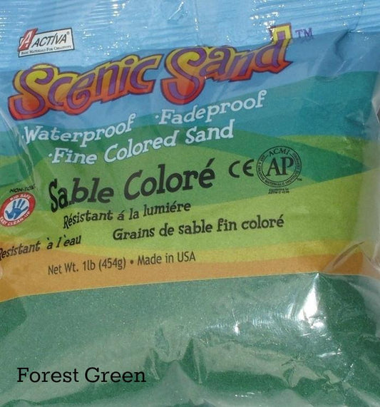 Scenic Sand™ Craft Colored Sand, Forest Green, 1 lb (454 g) Bag