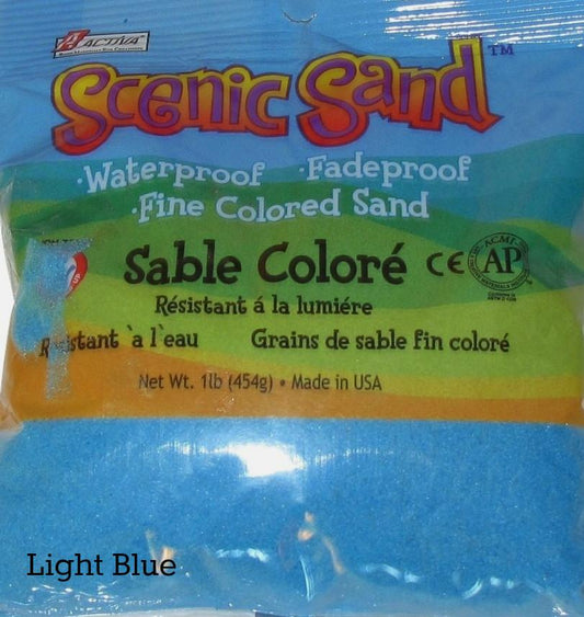 Scenic Sand™ Craft Colored Sand, Light Blue, 1 lb (454 g) Bag