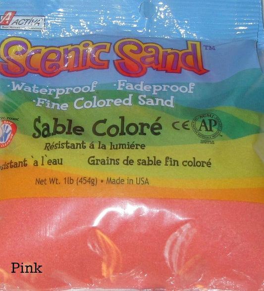 Scenic Sand™ Craft Colored Sand, Pink, 1 lb (454 g) Bag