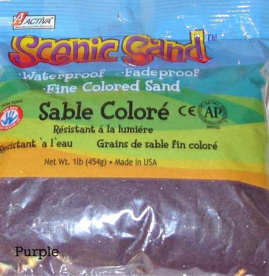 Scenic Sand™ Craft Colored Sand, Purple, 1 lb (454 g) Bag