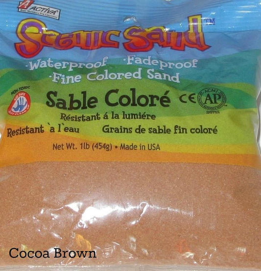 Scenic Sand™ Craft Colored Sand, Cocoa Brown, 1 lb (454 g) Bag
