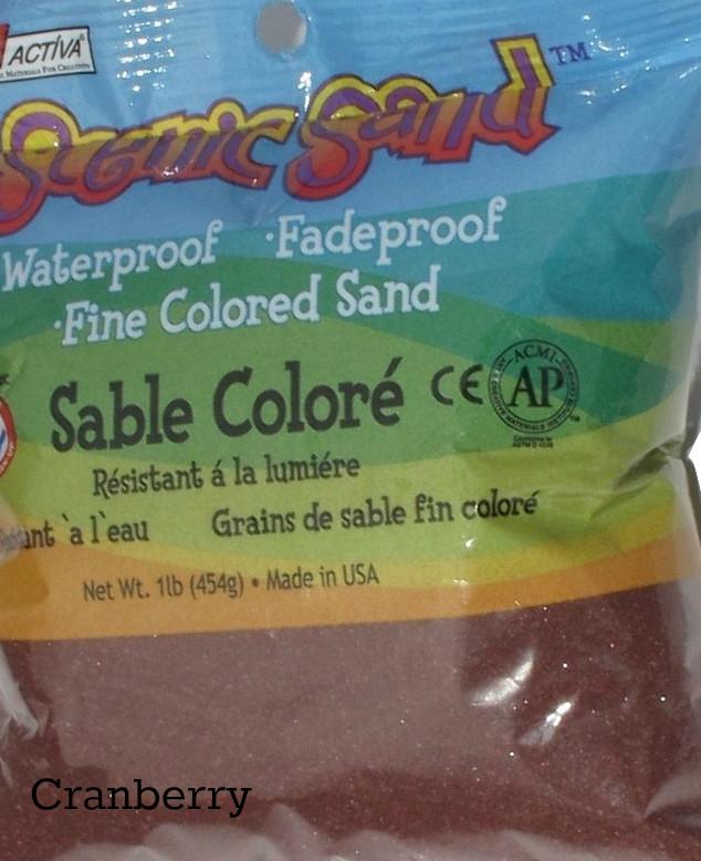 Scenic Sand™ Craft Colored Sand, Cranberry, 1 lb (454 g) Bag