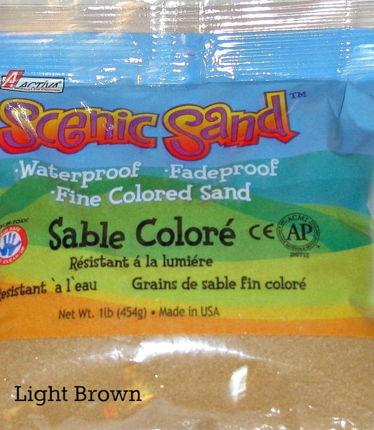 Scenic Sand™ Craft Colored Sand, Light Brown, 1 lb (454 g) Bag
