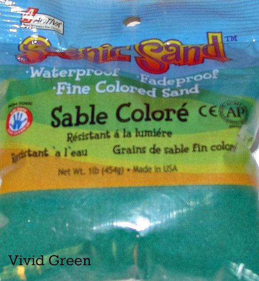 Scenic Sand™ Craft Colored Sand, Vivid Green, 1 lb (454 g) Bag