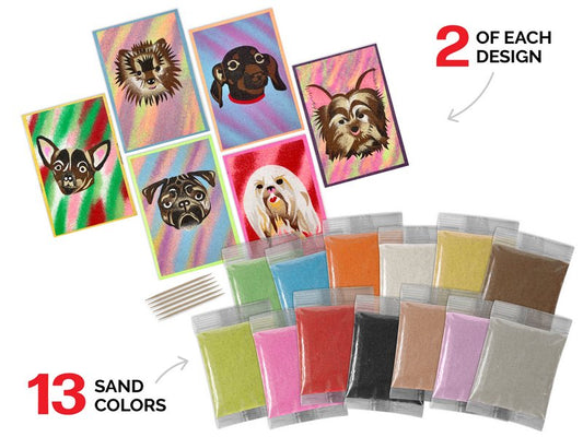 ArtiSands™ Color With Sand - Dog Portraits, Makes 12