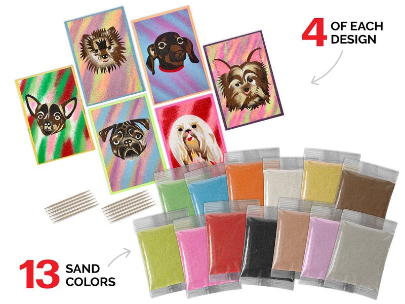 ArtiSands™ Color With Sand - Dog Portraits, Makes 24