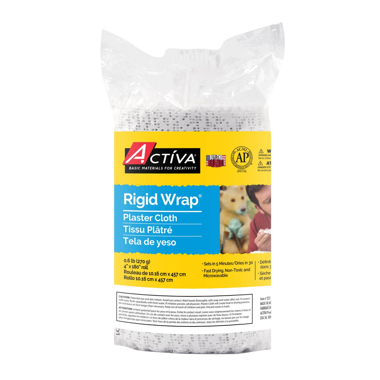 Rigid Wrap Plaster Cloth, 4" x 180"