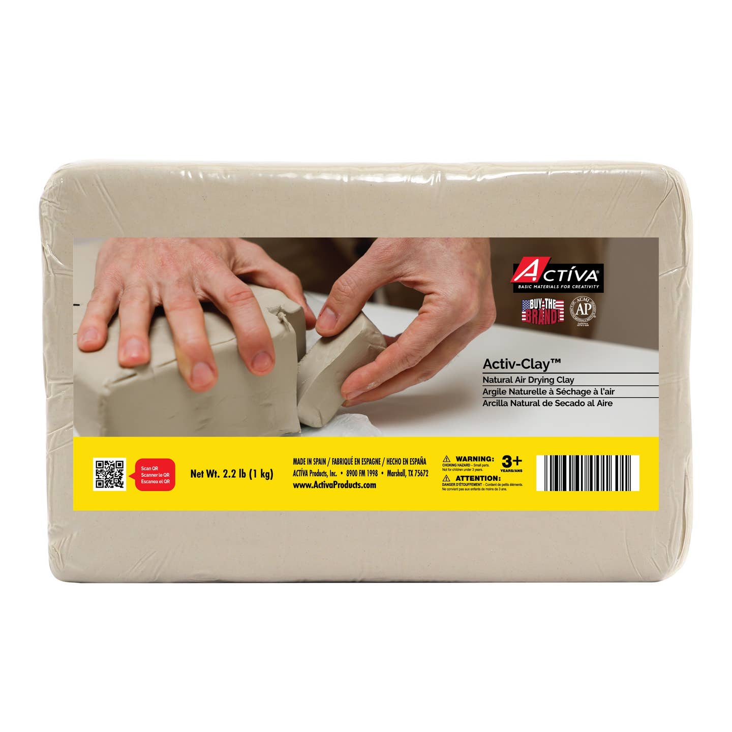 Activ-Clay - Air Dry - White - 2.2 lb. (1 kg.)