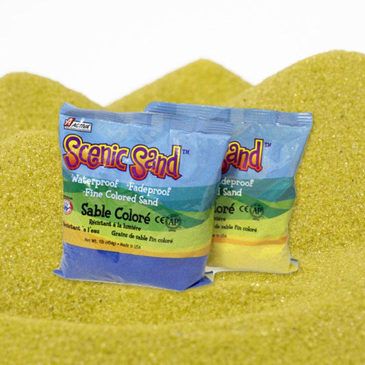 Scenic Sand™ Craft Colored Sand, Bright Yellow, 1 lb (454 g) Bag