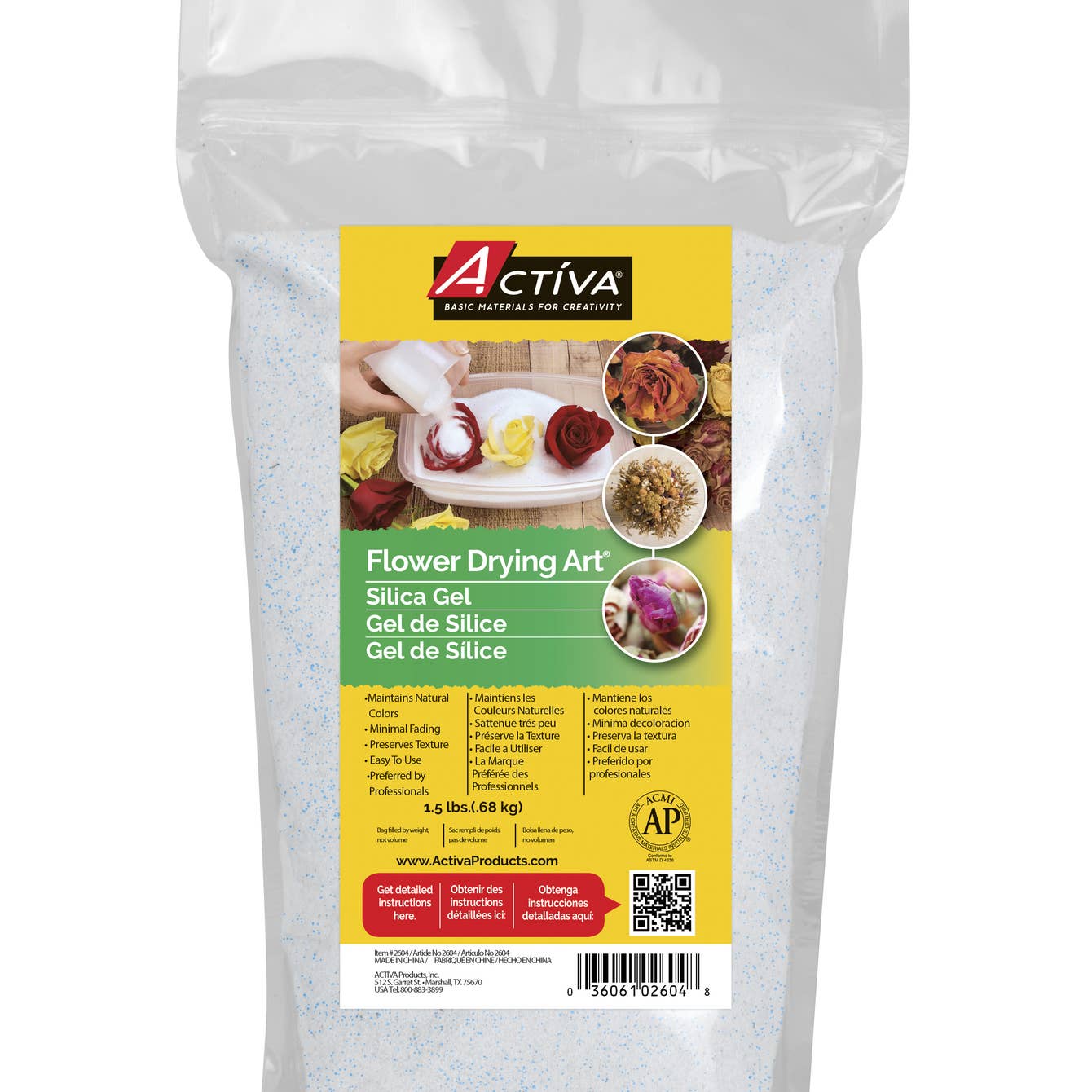 ACTIVA 1.5 lbs Flower Drying Art Silica Gel for Preserving Flowers