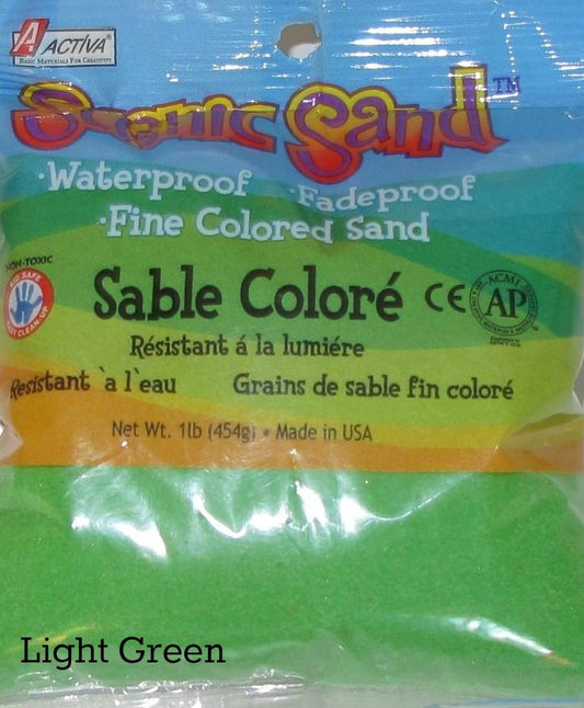 Scenic Sand™ Craft Colored Sand, Light Green, 1 lb (454 g) Bag