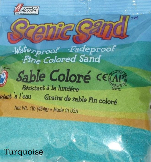 Scenic Sand™ Craft Colored Sand, Turquoise, 1 lb (454 g) Bag